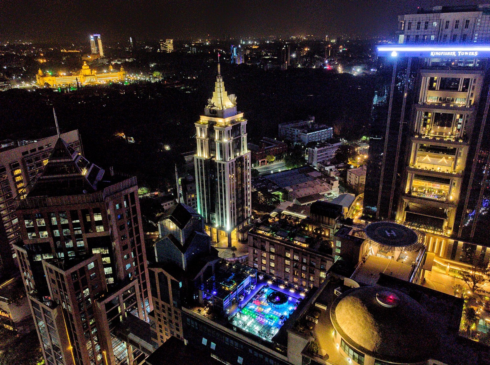 UB City corporate skyline in Bangalore