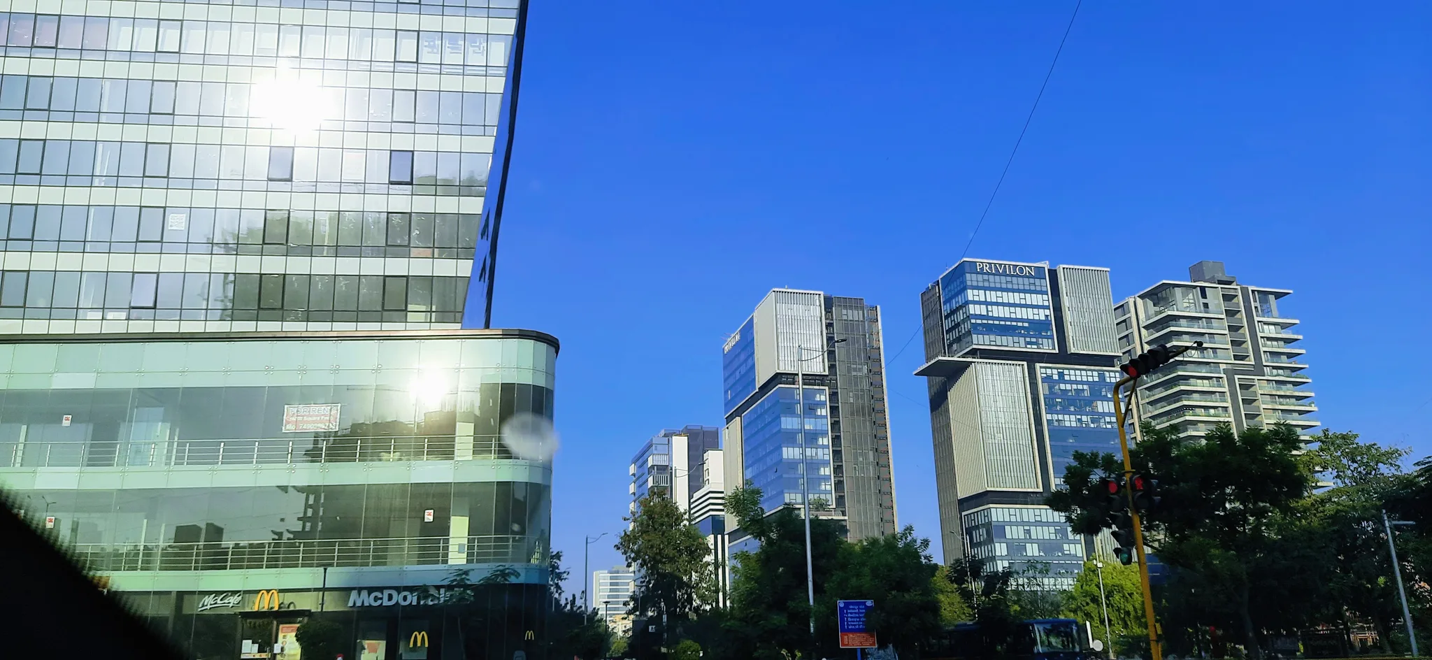 Modern office skyline along SG Highway in Ahmedabad, Gujarat