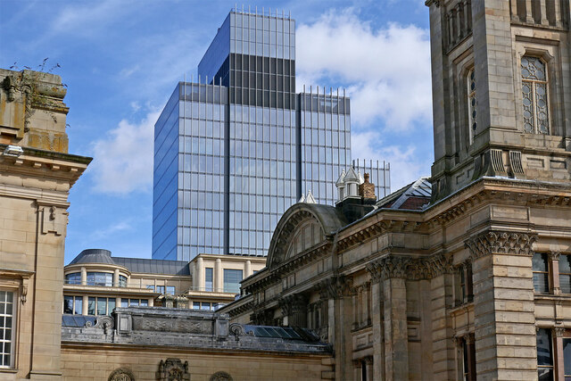 Birmingham city centre skyline with 103 Colmore Row