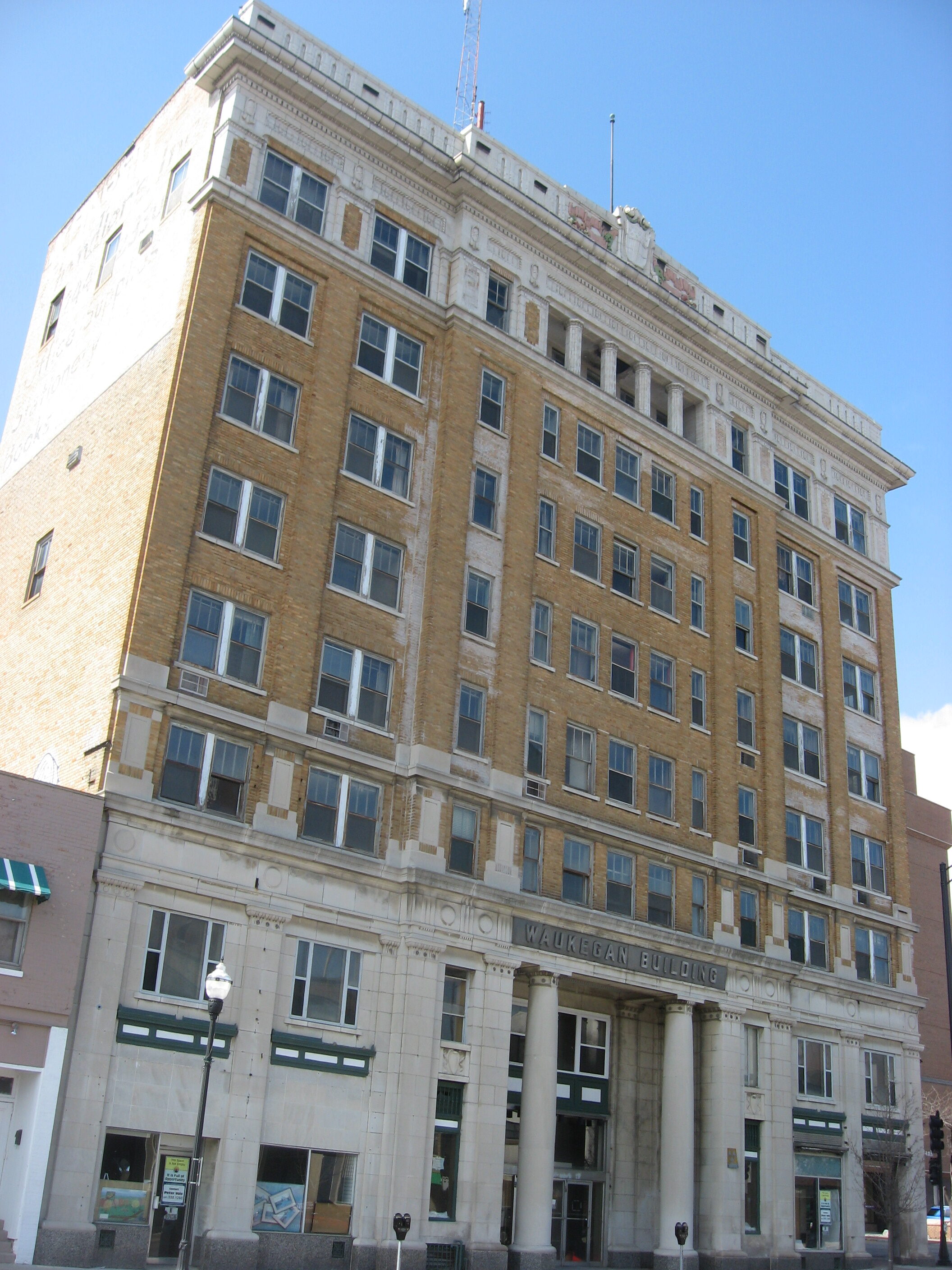 Waukegan Building in downtown Waukegan, Illinois