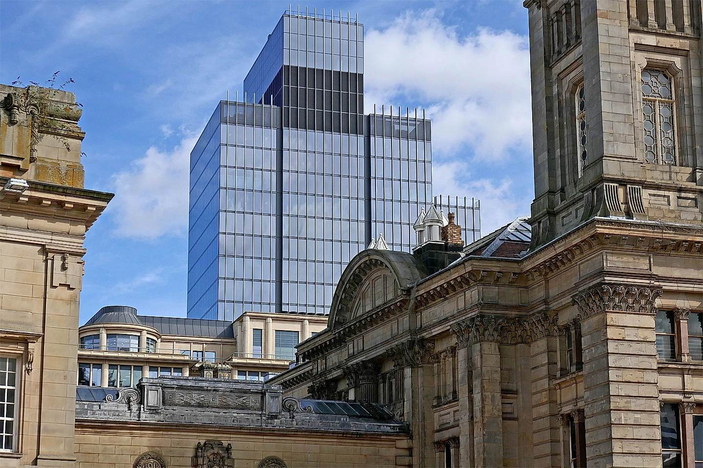 Birmingham city centre skyline with commercial towers